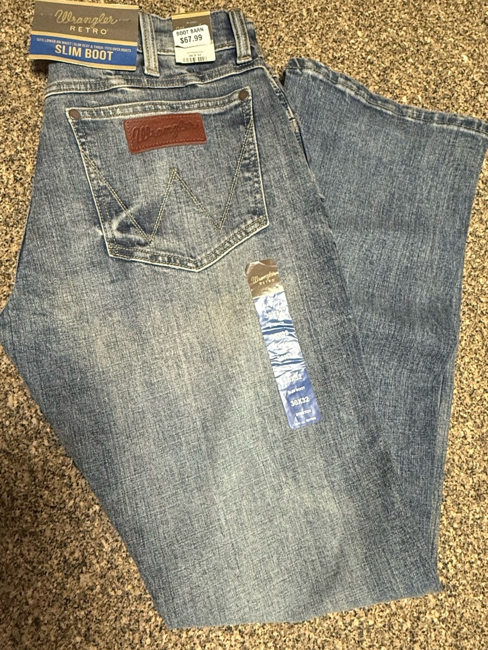 Wrangler Retro Slim Boot Jeans - Blue Denim